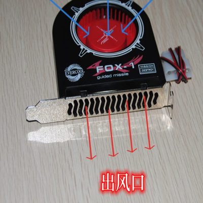 捷冷fOX-1FOX-2台机箱散热器PCI抽风机涡轮风扇显卡芯片散热大风