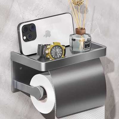 卫生间纸巾盒壁挂式厕所纸巾架浴室免打孔防水厕纸盒洗手间卷纸架
