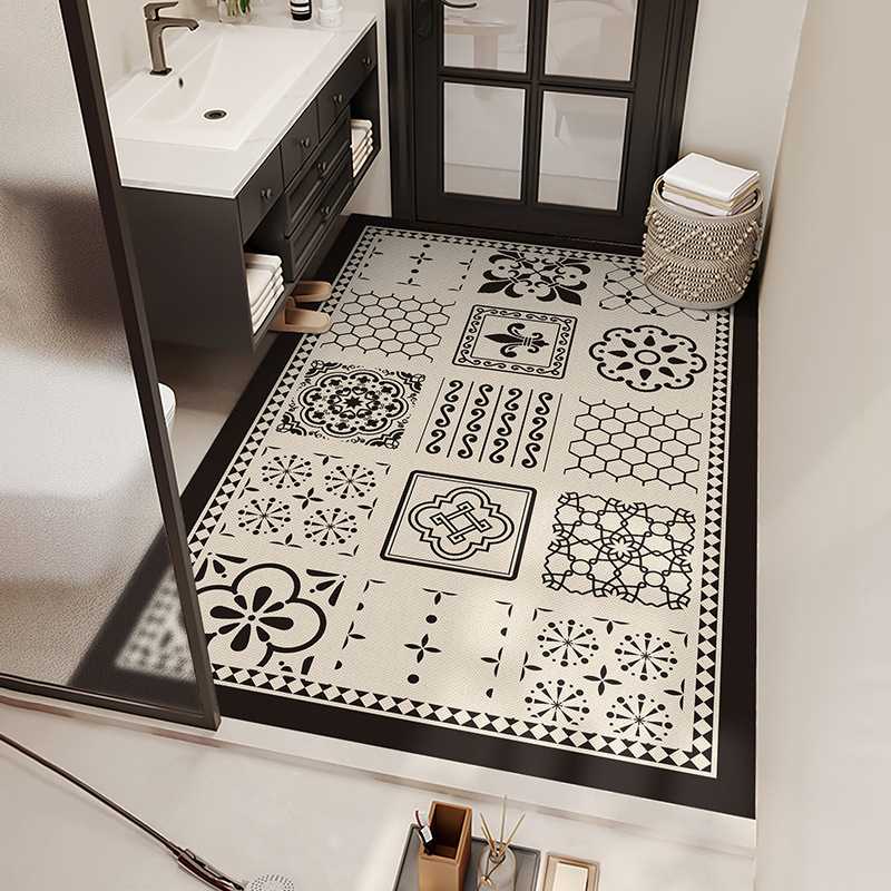 现代简约家用吸水速干浴室地垫硅藻泥地垫卫生间门口耐脏易打理