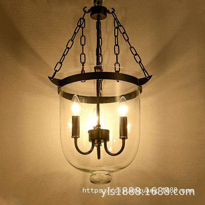 圆灯形美式村玻璃吊创意个性客乡厅灯餐厅542灯蜡烛灯工业灯水桶,家装灯饰光源,智能吊灯,淘宝优惠券,粉丝福利购,淘宝优惠卷