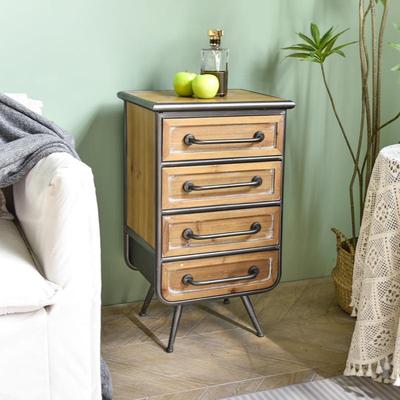 美式业风复工厅古斗柜实用木家客多功能收纳柜双开门铁皮展HTG150