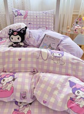 新款全棉纯棉三鸥学生宿丽舍三件高支高密家202518J单用四件套套