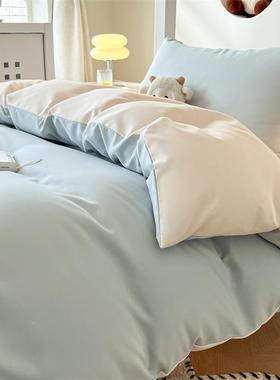 上2025纯学生宿舍上下铺床单人三件套被床笠套被79664罩色床用品