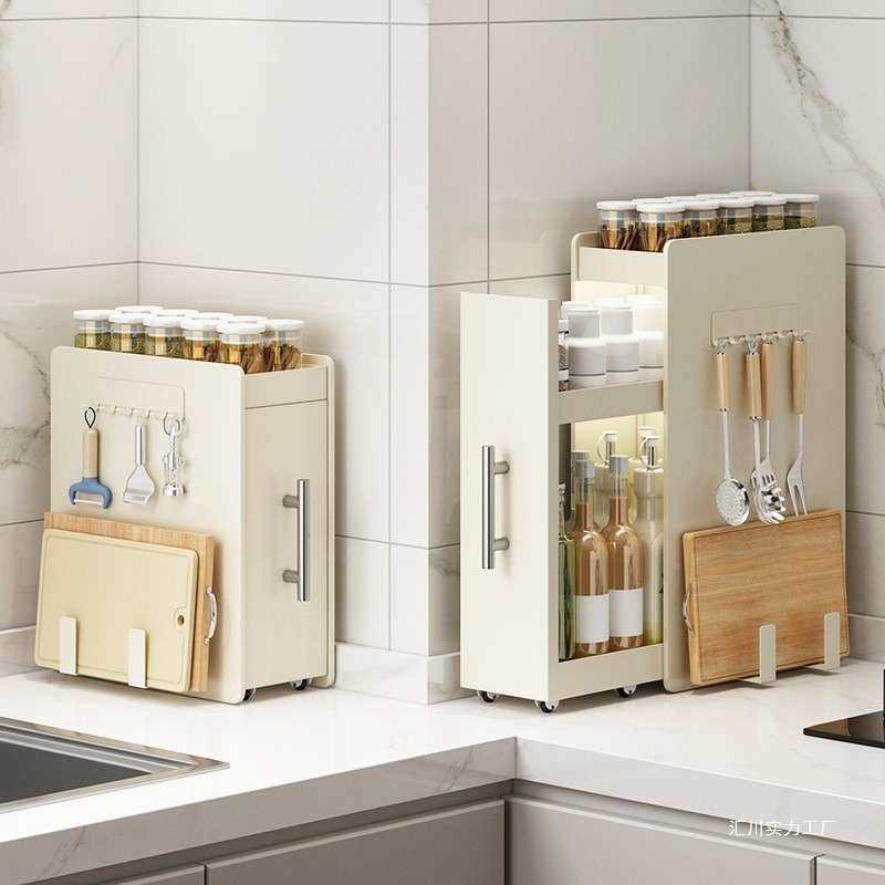 厨房抽拉调收料置物架台多功式能窄边调料品面调味料油盐酱810139,厨房/烹饪用具,抹布架/厨房清洁收纳架,淘宝优惠券,粉丝福利购,淘宝优惠卷