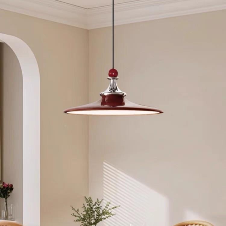 中风20古25新款餐桌灯法式奶油艺飞碟创意吧台灯术具855餐厅摇臂