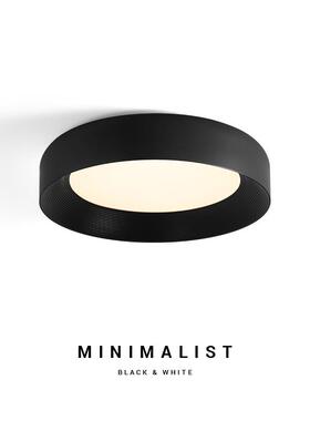 全光谱简意式极简护YH2390护眼吸顶灯卧白室房间现代约眼色黑色创