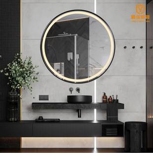 跨应境挂智能浴室镜壁触摸屏挂浴室镜子卫外贸总系生间壁led带灯