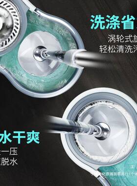 地拖桶旋转拖把自33725桶用拖家地免手洗墩动甩干布桶拖布带桶