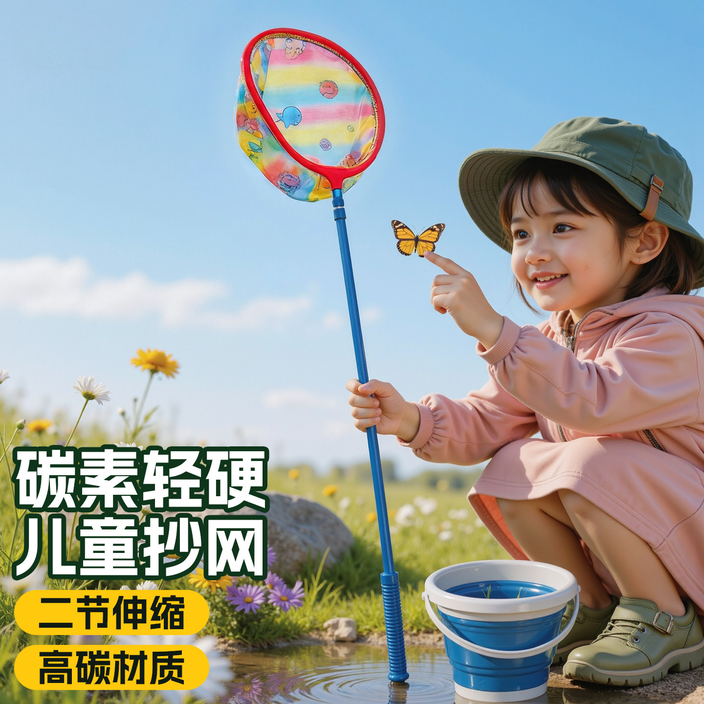 儿童户外捞鱼网工具渔网图片