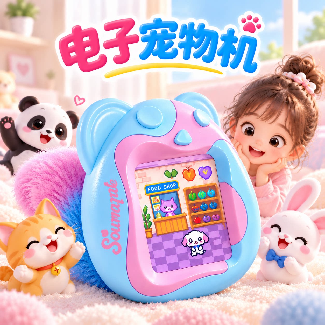 2026新款电子宠物机儿童彩屏掌上迷你游戏机男女孩养宠机玩具礼物