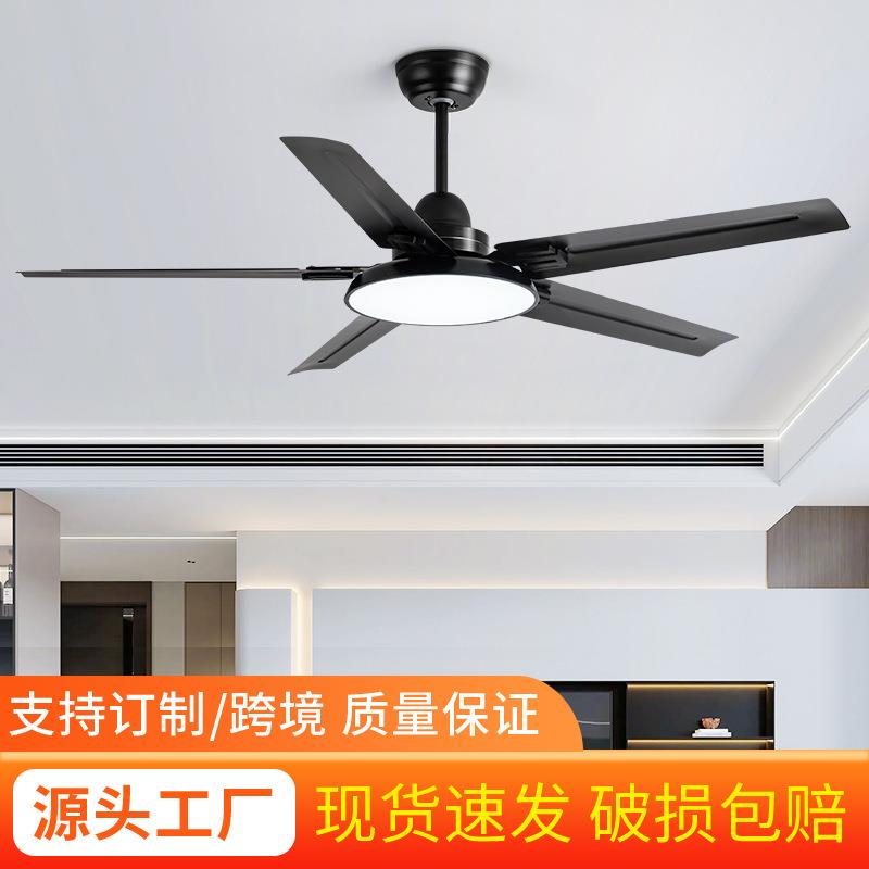 风扇灯2024年新款智能变频餐厅客厅吊扇灯北欧简约吊灯一体电风扇