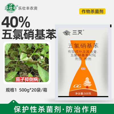国光三灭40%五氯硝基苯土壤处理防治茄子猝倒病保护性农药杀菌剂