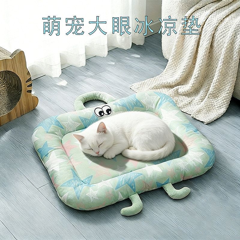 狗窝凉垫夏季卡通新款垫沙发垫咪防滑透气防咬宠物猫垫降温冰丝