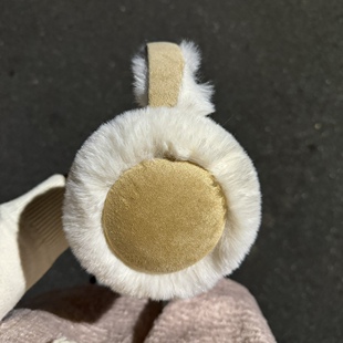 现货美拉德棕色耳罩女冬季护耳朵保暖毛绒耳套耳包防冻骑车耳罩式