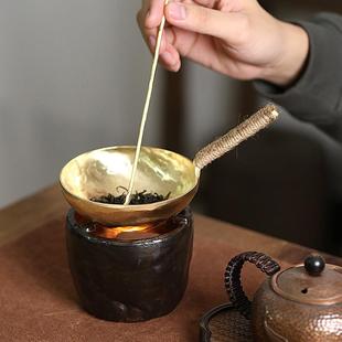 复古烤茶器橘子炒茶煮茶温茶炉加茶叶茶炉蜡烛底座提香器烤茶炉