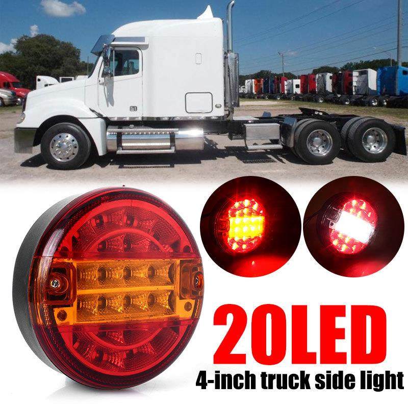 4寸卡车尾灯 20LED圆形卡车尾灯 10-30V宽压面包灯 亚马逊MK-252