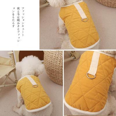 狗狗衣服带牵引扣秋冬棉衣夏约克比熊泰迪小型犬宠物冬天棉袄背心