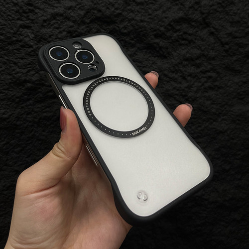 DGKAMEI适用于苹果15Pro手机壳镜头全包轻薄防摔抗指纹iPhone16Promax半包边高级新款磨砂外壳磁吸14保护套