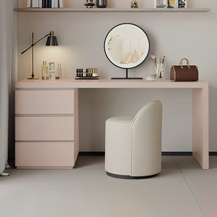 实木书桌电脑桌一体办公书桌简约现代2025年新款化妆桌卧室收纳