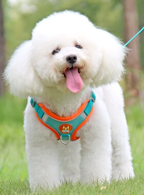 极速Dog Harness Dogs Leashs Mesh Chest StLrap Supplies Adjus