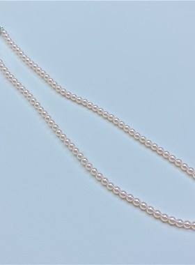 极速施家同款粉色款贝珠项链 实物真的好看女款贝U珠颈链项链妈妈