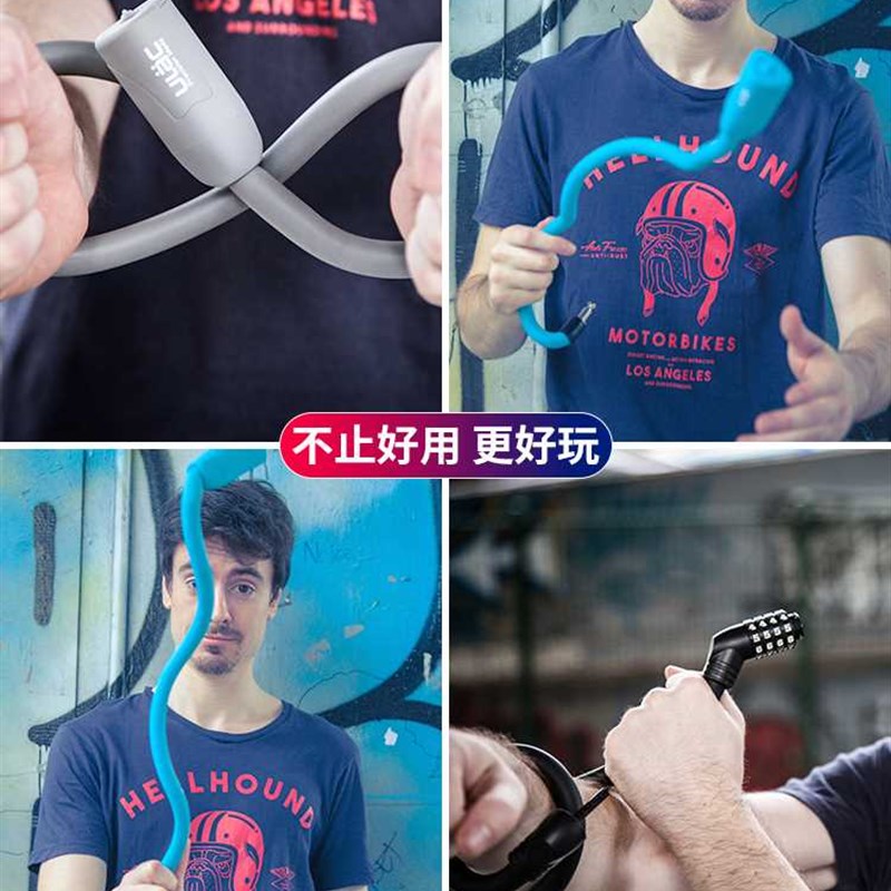 极速ULAC优力记忆钢缆锁v自行车锁密码圈锁防盗山地公路可携式折