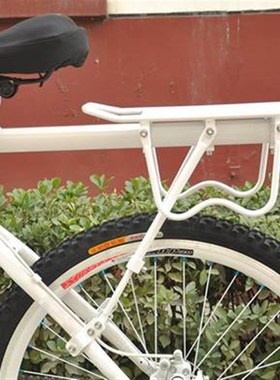 极速快拆自行车铝合金货架白色山E地车后货架单车后座可载人货架