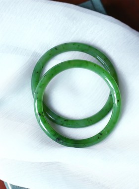 极速料子好超值推荐 天然俄罗斯碧玉乌兰海手镯R 女款玉石手镯实