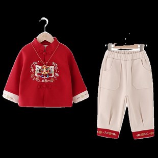 极速宝宝周岁礼服男童汉服春秋儿童唐F装抓周服装虎年男孩中式国