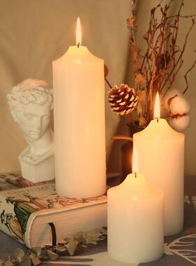 120小时大蜡烛教堂蜡烛实心圆柱照明蜡烛7*20cm超粗停电应急加粗