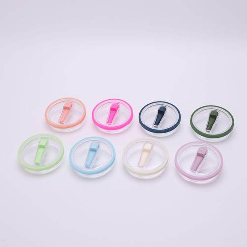 亚马逊新品40oz汽车杯杯盖折叠螺纹吸管盖螺纹密封防漏盖子塑料盖