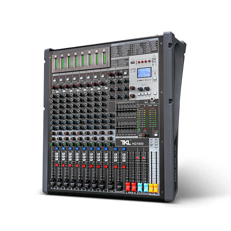 TKL高级新款8路调音台带功放一体机大功率专业演出音响八欧800瓦