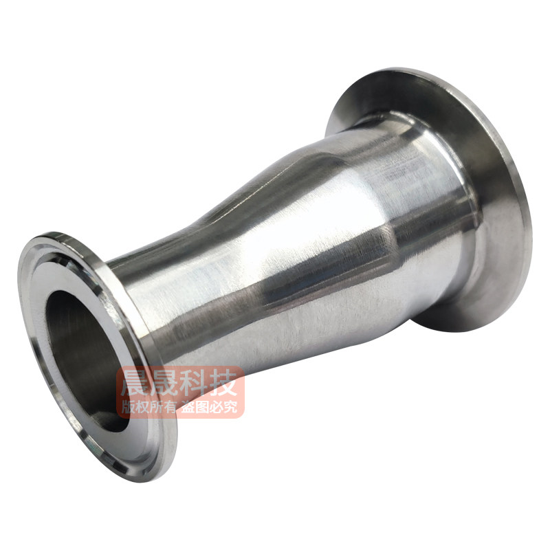 304不锈钢异径大小头卫生级焊接法兰卡盘同心变径快装接头管件