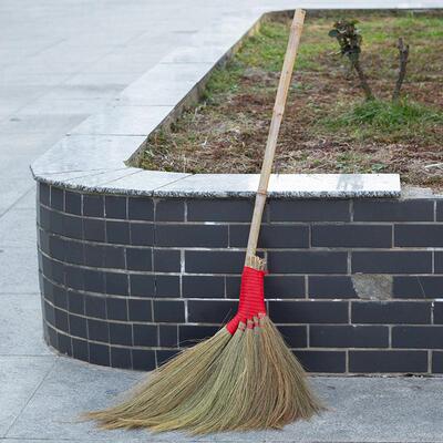 手工竹丝大扫把工厂车间专用金丝草扫帚户外庭院马路环卫扫地笤帚
