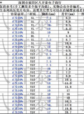 Y5T 101K 10KV 100PF 高压瓷片电容 倍压整流1000个/包 10千伏101