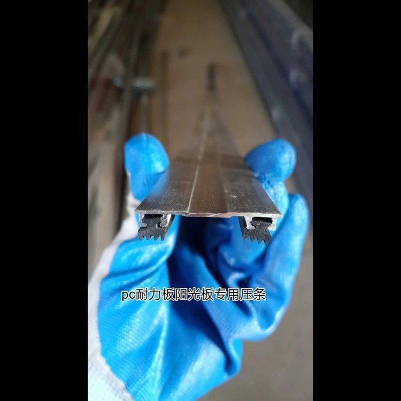 pc耐力板阳光板铝压条配带防水胶条防漏水防风一根6米长好评如潮图片