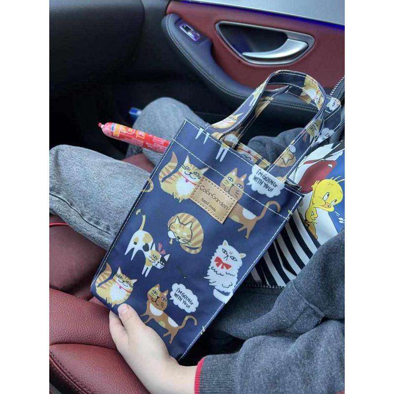 防水大容量牛津布敞口水杯套保温杯袋雨伞收纳袋手提包圆形饭盒袋,餐饮具,杯套,淘宝优惠券,粉丝福利购,淘宝优惠卷