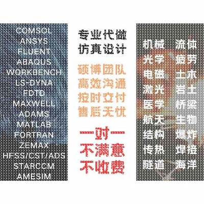 代做matlab/zemax光学/fdtd/comsol光学/cst/ads/hfss天线设计