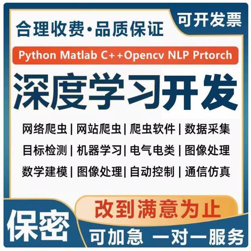 代做神经网络目标检测语义分割nlp自然语言深度学习代做机器学习