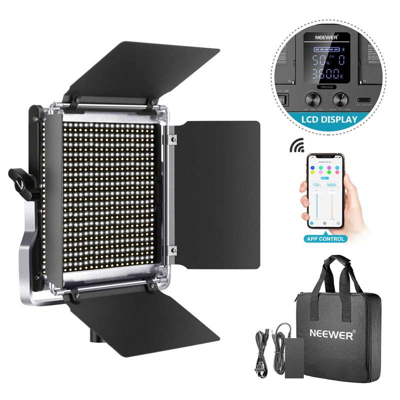 纽尔 SNL660 LED摄影灯平板摄影灯 智能金属APP 影室灯 补光灯