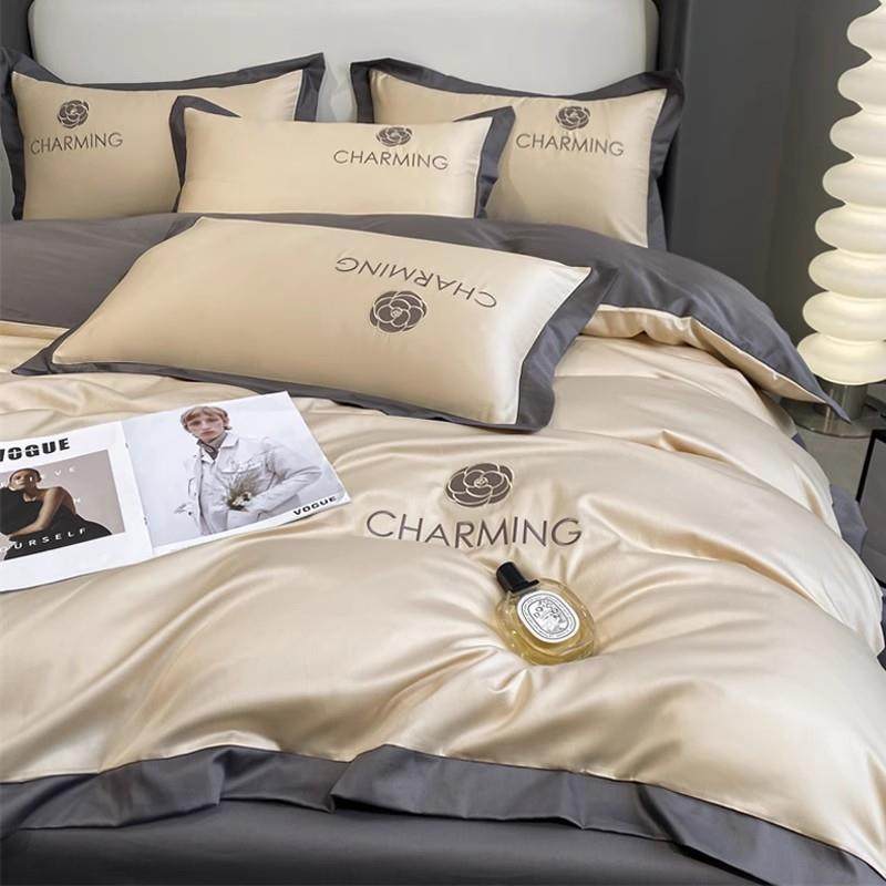 冰丝床上四件套夏季天水洗真丝滑裸睡被套床品床单床笠凉感透气