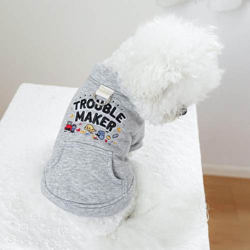 厂家直供/现货新品 宠物衣服狗狗猫猫服装服饰牵引两脚小捣蛋卫衣