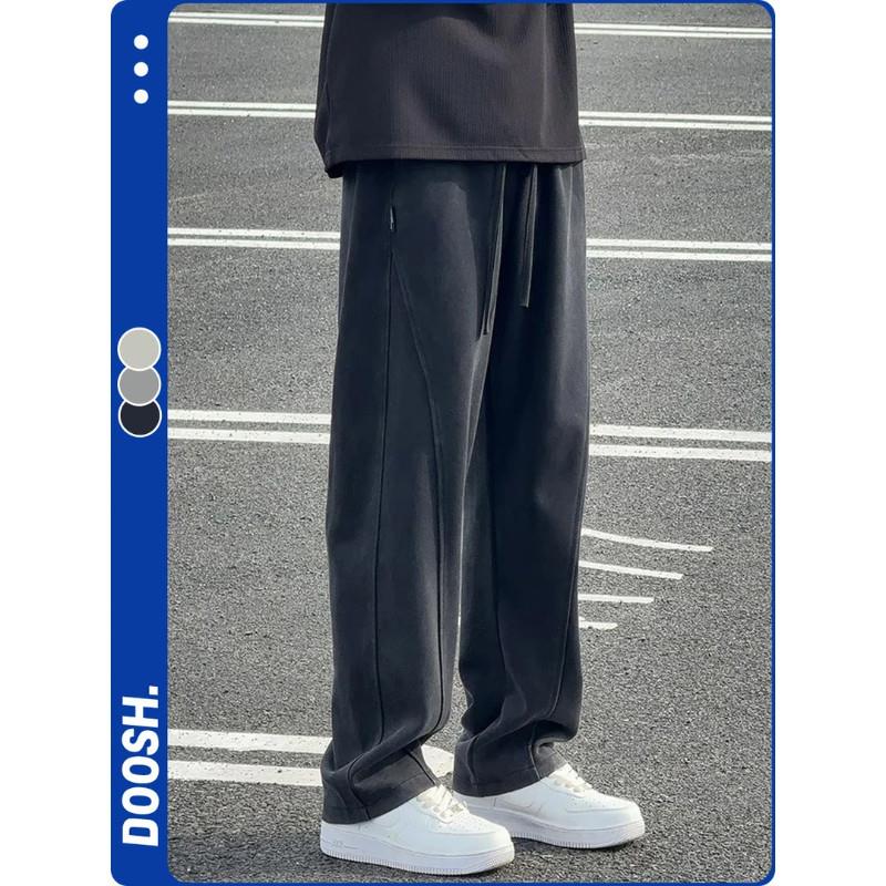 睿行男装社x水洗灰做旧重磅卫裤男春秋垂坠感男士裤子休闲运动男