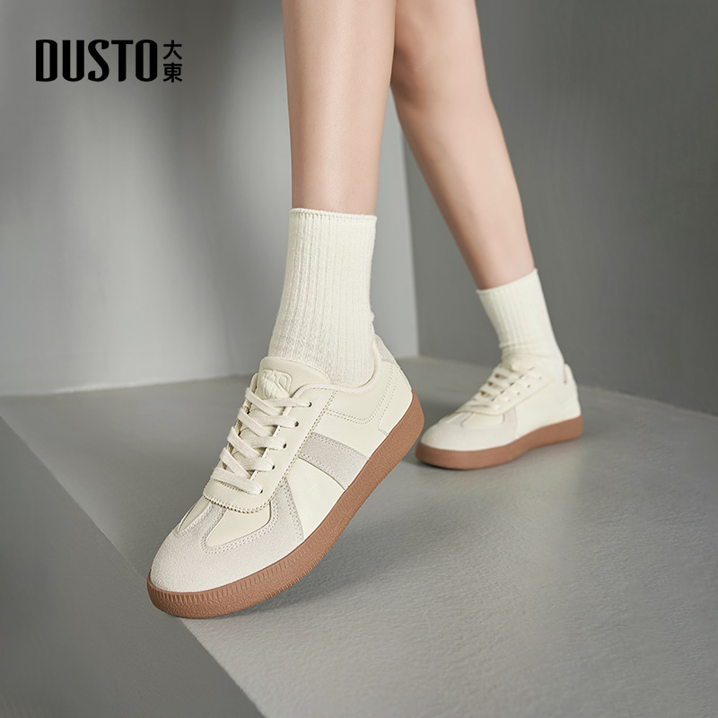 大东官方经典德训鞋女款2025新款冬季爆款休闲鞋女鞋百搭白色板鞋
