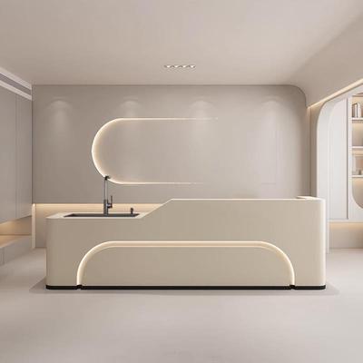 办公室水吧台一体柜商用咖啡店带单水槽茶水间操作台水果店收银柜