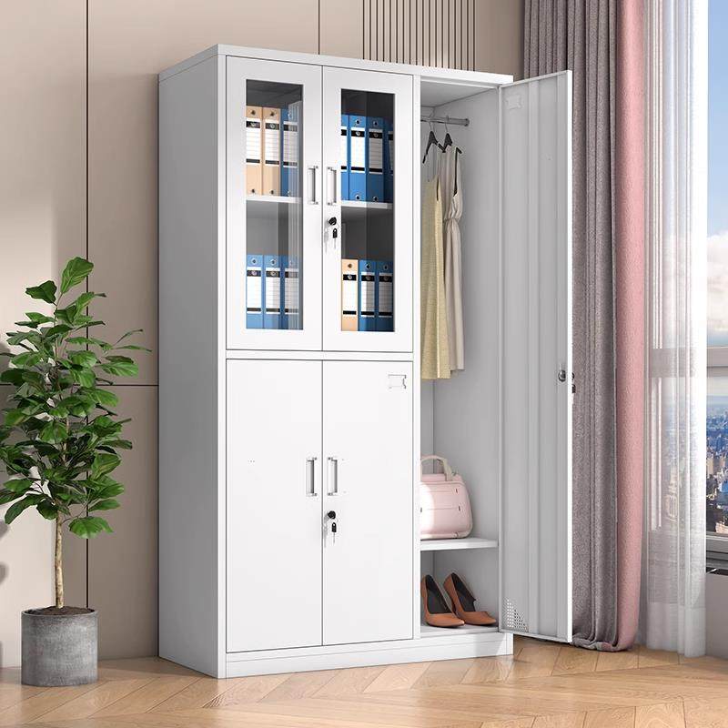 五门更衣柜办公室a4文件柜挂衣柜资料档案收纳置物柜带锁储物柜子