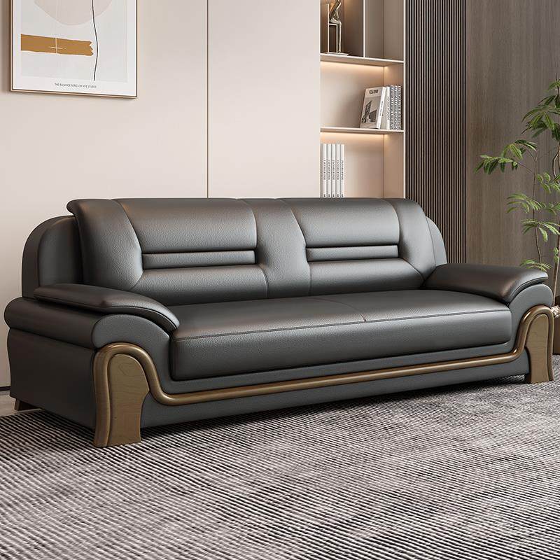 办公沙发简约现代中式办公室贵宾接待洽谈商务会客室休息茶几组合