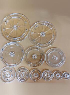 透明白色黑色旋转饼干盒底座双面转盘360度旋转高品质亚克力转台