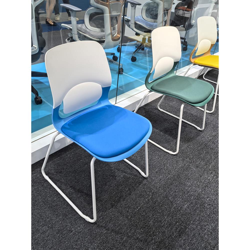 培训椅简约洽谈椅接待会客椅弓形会议椅办公室茶水间休闲电脑椅子