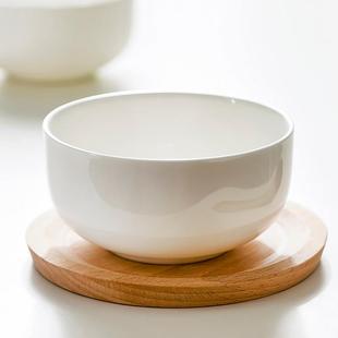 5英寸骨瓷饭碗粥碗面碗直口碗微波炉家用可定制logo 纯白无铅镉7